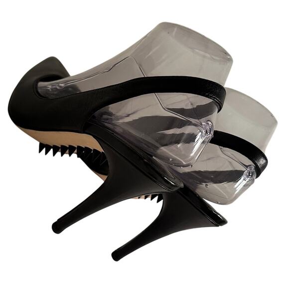 BCBGeneration Slingback Heels Pointed Toe Black Sz 9.5 M Whimsigoth Rebel Chic - Picture 3 of 14